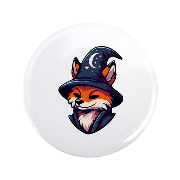 CafePress - Fox Wizard Magic Fantasy 3.5 Button - 3.5" Button