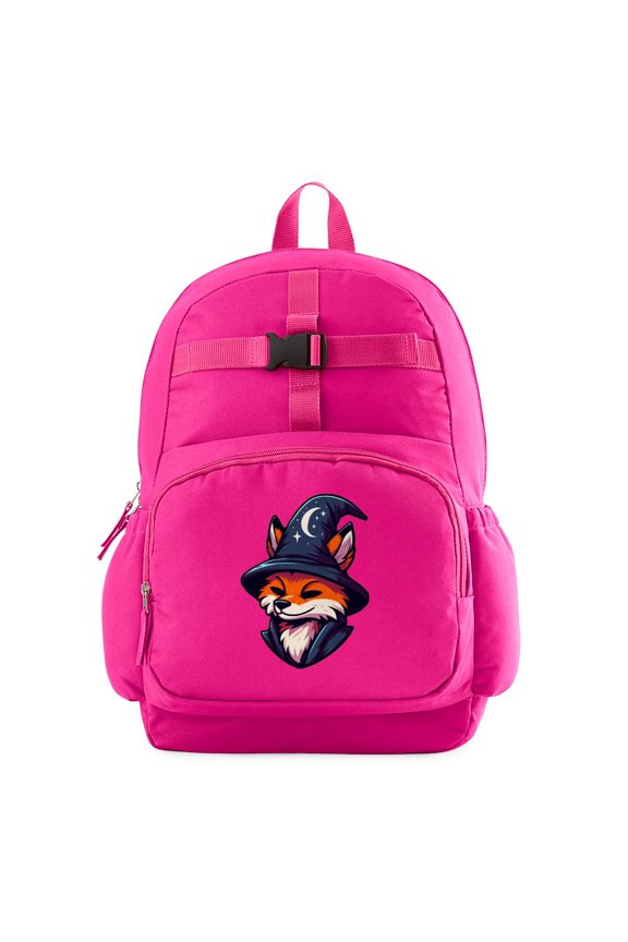 - Fox Wizard Magic Fantasy - Cute School Travel Backpack