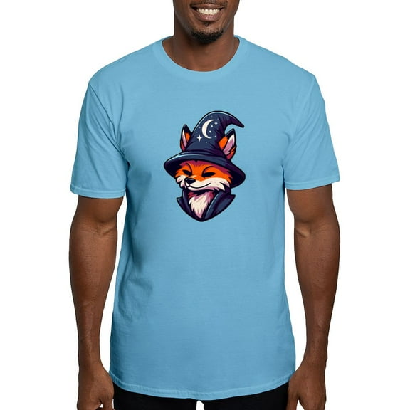 CafePress - Fox Wizard Magic Fantasy Men's Classic T Shirt - Fitted T-Shirt, Vintage Fit Soft Cotton Tee