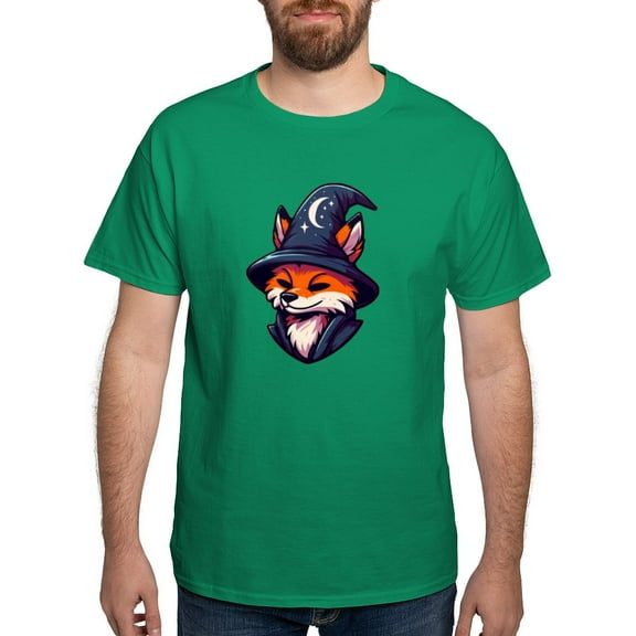 CafePress - Fox Wizard Magic Fantasy Men's Value T Shirt - Men's Classic Graphic Cotton T-Shirt