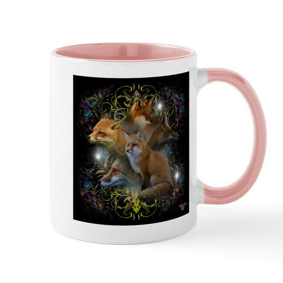CafePress - Foxes Mug - 11 oz Ceramic Mug - Novelty Coffee Tea Cup