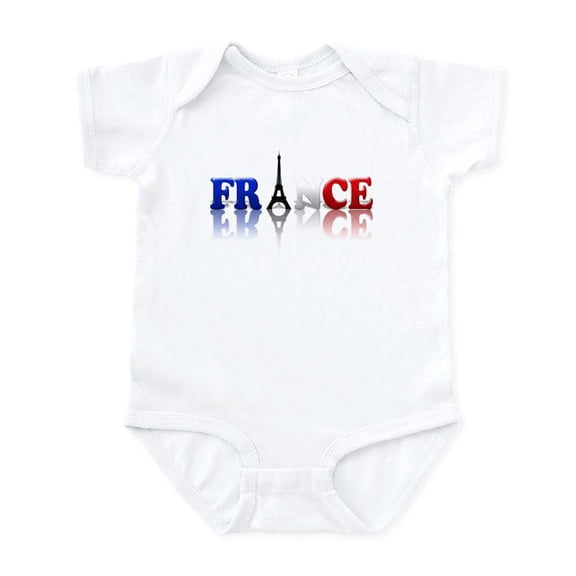 CafePress - France Tricolore And Eiffel T Infant Bodysuit - Baby Light Bodysuit, Size Newborn - 24 Months