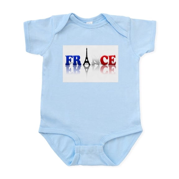 CafePress - France Tricolore And Eiffel T Infant Bodysuit - Baby Light Bodysuit, Size Newborn - 24 Months