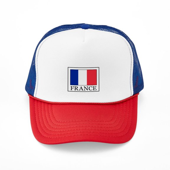 CafePress - France - Adjustable Unisex Printed Trucker Hat with Mesh Back