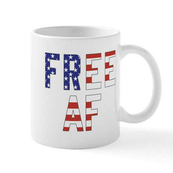 CafePress - Free AF - 11 oz Ceramic Mug - Novelty Coffee Tea Cup