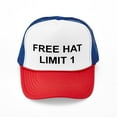 thumbnail image 1 of CafePress - Free Hat Limit 1 - Adjustable Unisex Printed Trucker Hat with Mesh Back, 1 of 10