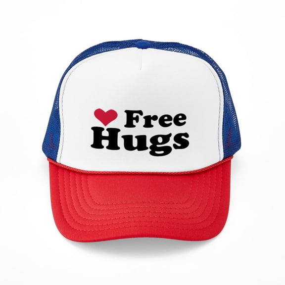 CafePress - Free Hugs - Adjustable Unisex Printed Trucker Hat with Mesh Back