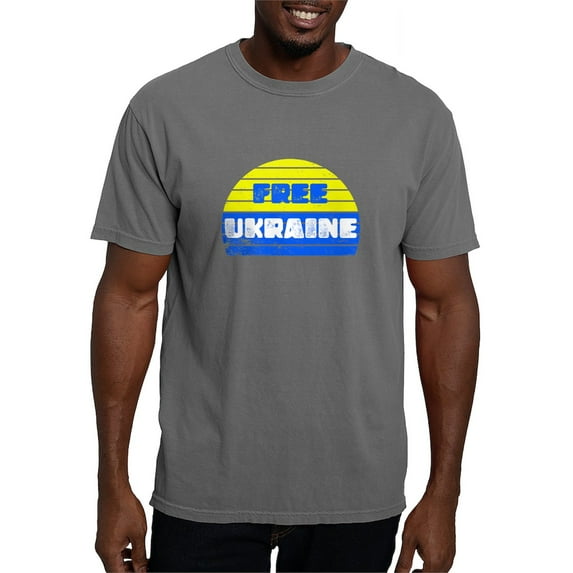 CafePress - Free Ukraine Men's Comfort Colors® T Shirt - Mens Comfort Colors Shirt