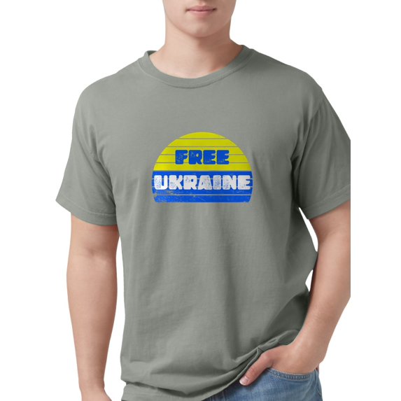 CafePress - Free Ukraine Men's Comfort Colors® T Shirt - Mens Comfort Colors® Shirt