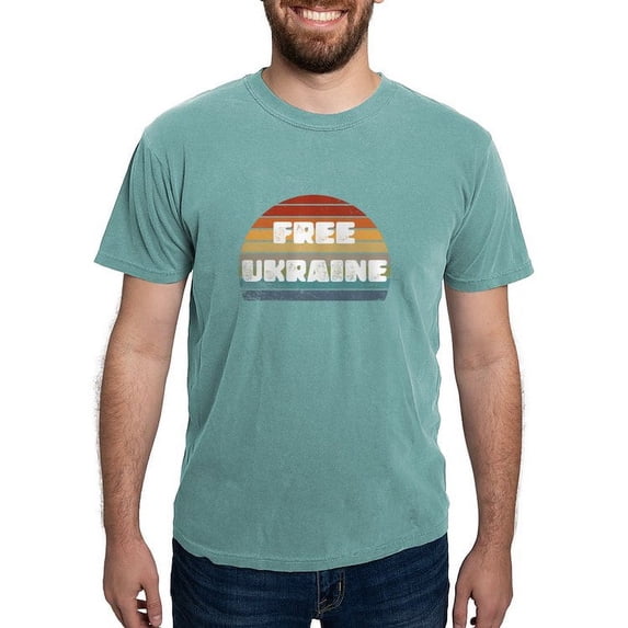 CafePress - Free Ukraine Men's Comfort Colors® T Shirt - Mens Comfort Colors Shirt