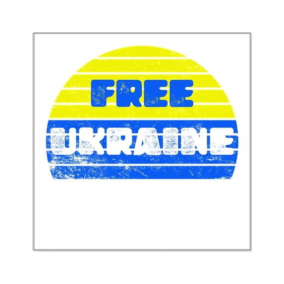 CafePress - Free Ukraine - Square Sticker 3" x 3"