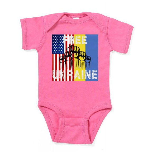 CafePress - Free Ukraine Stop War Body Suit - Cute Infant Bodysuit Baby Romper - Size Newborn - 24 Months