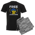 thumbnail image 1 of CafePress - Free Ukraine Stop War Pajamas - Men's Dark Loose Fit Cotton Pajama Set, 1 of 7