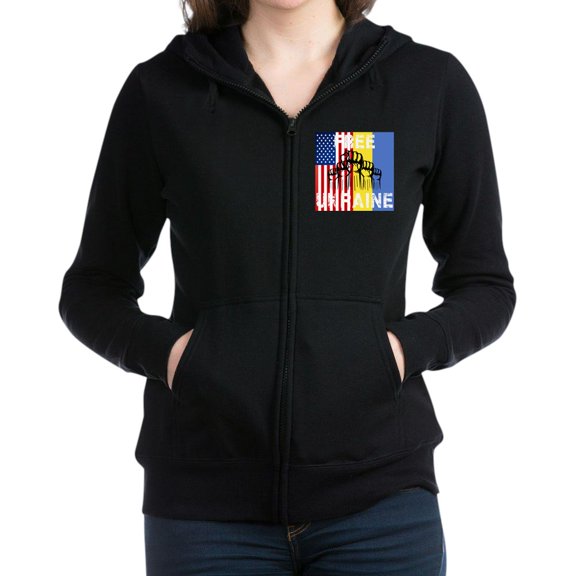 CafePress - Free Ukraine Stop War Sweatshirt - Women's Zip Hoodie