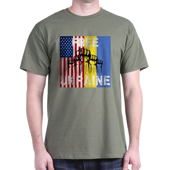 CafePress - Free Ukraine Stop War T Shirt - Men's Classic Graphic Cotton T-Shirt