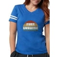 thumbnail image 1 of CafePress - Free Ukraine Women's Football T Shirt - Womens Football Shirt, 1 of 1