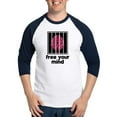 thumbnail image 1 of CafePress - Free Your Mind Baseball Jersey - Cotton Baseball Jersey, 3/4 Raglan Sleeve Shirt, 1 of 4
