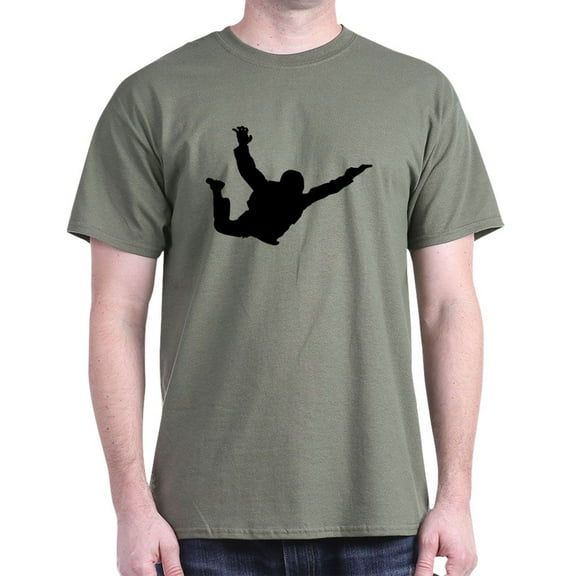 CafePress - Freefall Silhouette 2 (Black) T Shirt - Men's Classic Graphic Cotton T-Shirt