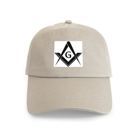 CafePress - Freemason Merchandise Cap - Adjustable 100% Brushed Unisex Casual Cotton Baseball Cap, Beige, 1