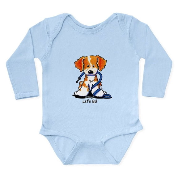 CafePress - French Brittany Let's Long Sleeve Infant Bodysuit - Long Sleeve Cotton Baby Bodysuit