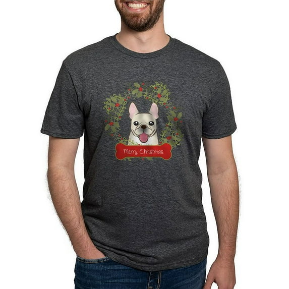 CafePress - French Bulldog Christmas Wr Mens Tri Blend T Shirt - Mens Tri-blend T-Shirt