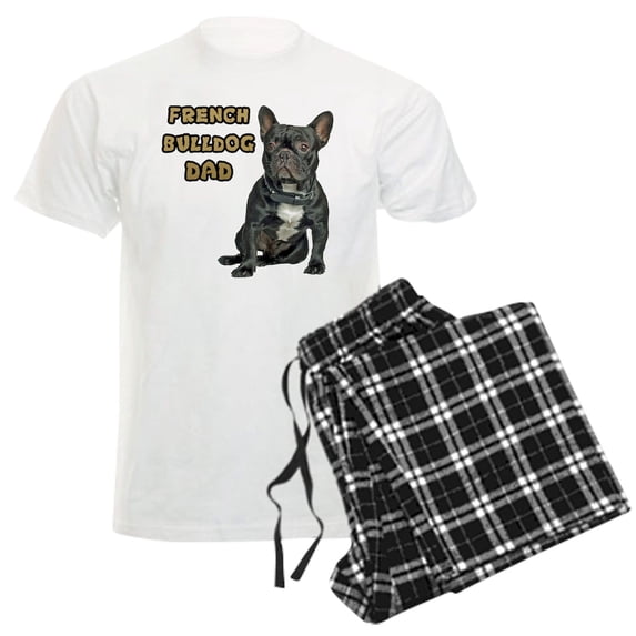 CafePress - French Bulldog Dad Men's Light Pajamas - Men's Light Loose Fit Cotton Pajama Set
