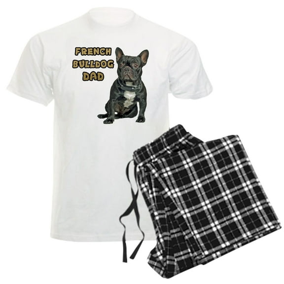 CafePress - French Bulldog Dad Men's Light Pajamas - Men's Light Loose Fit Cotton Pajama Set