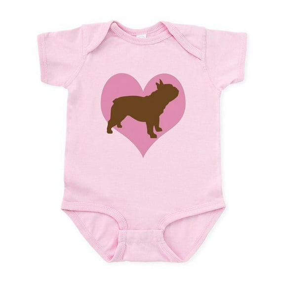 CafePress - French Bulldog & Heart Infant Bodysuit - Baby Light Bodysuit, Size Newborn - 24 Months