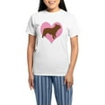 thumbnail image 1 of CafePress - French Bulldog & Heart Women's Light Pajamas - Women's Short Sleeve Print T-Shirt and Pants Light Cotton Pajama Set, 1 of 7