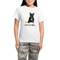 thumbnail image 1 of CafePress - French Bulldog Life Women's Light Pajamas - Women's Short Sleeve Print T-Shirt and Pants Light Cotton Pajama Set, 1 of 7