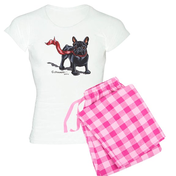 CafePress - French Bulldog Lover Women's Light Pajamas - Women's Short Sleeve Print T-Shirt and Pants Light Cotton Pajama Set