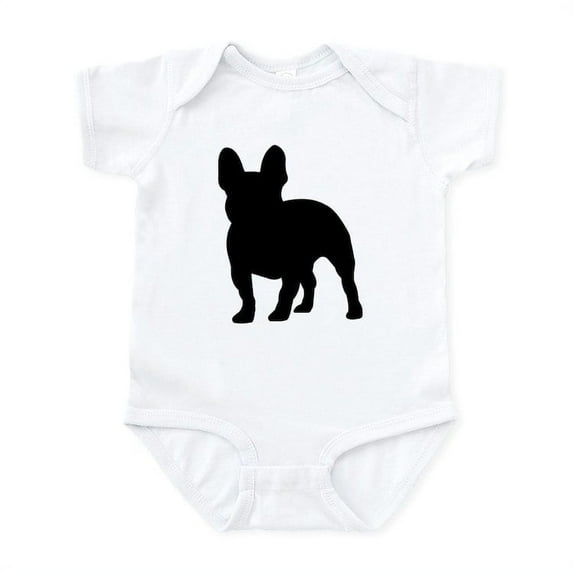 CafePress - French Bulldog Silhouette Baby Light Bodysuit - Baby Light Bodysuit, Size Newborn - 24 Months