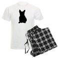 thumbnail image 1 of CafePress - French Bulldog Silhouette Men's Light Pajamas - Men's Light Loose Fit Cotton Pajama Set, 1 of 7
