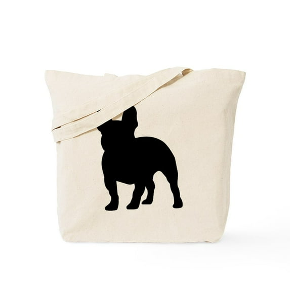 CafePress - French Bulldog Silhouette Tote Bag - Unisex Canvas Tote Bag, Beige, 1-Piece