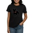 thumbnail image 1 of CafePress - French Bulldog Silhouette Women's Classic T Shirt - Women's Traditional Fit Dark T-Shirt, 1 of 4