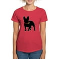 thumbnail image 1 of CafePress - French Bulldog Silhouette Women's Classic T Shirt - Women's Traditional Fit Dark T-Shirt, 1 of 4