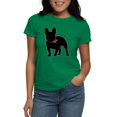 thumbnail image 1 of CafePress - French Bulldog Silhouette Women's Classic T Shirt - Women's Traditional Fit Dark T-Shirt, 1 of 4