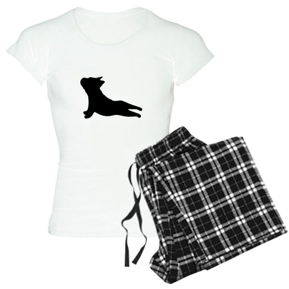 CafePress - French Bulldog Yoga Pajamas - Women's Short Sleeve Print T-Shirt and Pants Light Cotton Pajama Set