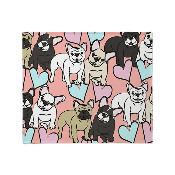 CafePress - French Bulldogs Throw Blanket - Soft Fleece Throw Blanket, 50"x60" for All Ages