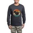 thumbnail image 1 of CafePress - French Horn Retro - Men's Long Sleeve Charcoal Pajama Set, 1 of 7