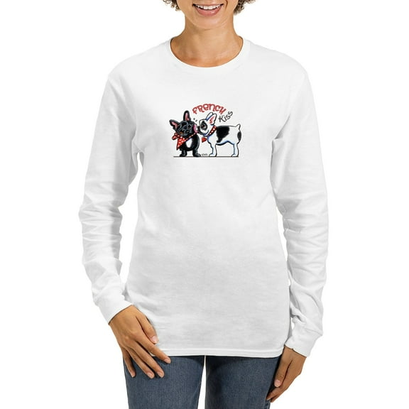 CafePress - French Kiss Women's Long Sleeve T Shirt - Women's Long Sleeve Graphic Casual T-Shirt