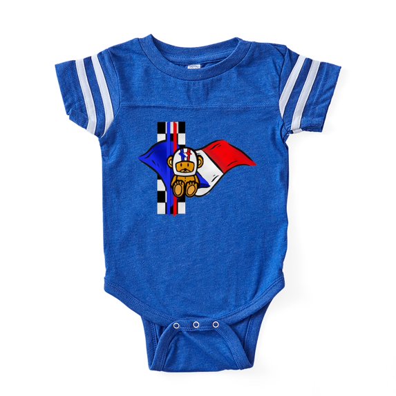 CafePress - French Racing - Cute Infant Baby Football Bodysuit