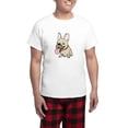 thumbnail image 1 of CafePress - Frenchie Men's Light Pajamas - Men's Light Loose Fit Cotton Pajama Set, 1 of 7