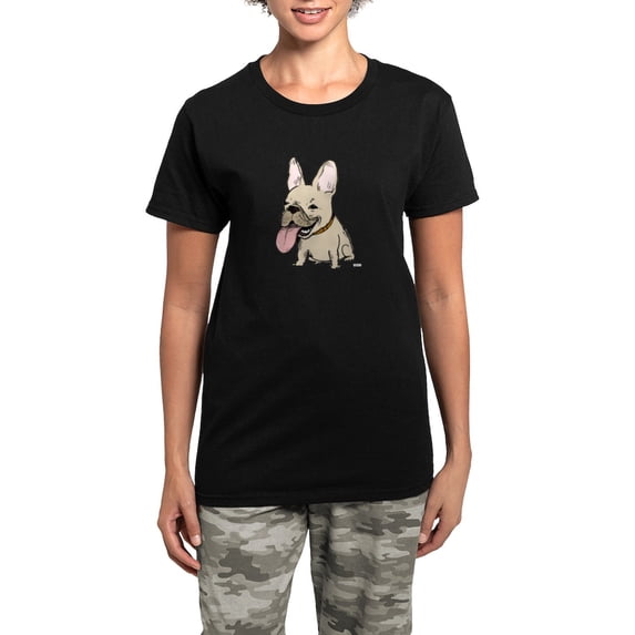 CafePress - Frenchie Women's Dark Pajamas - Women's Short Sleeve Print T-Shirt and Pants Dark Cotton Pajama Set