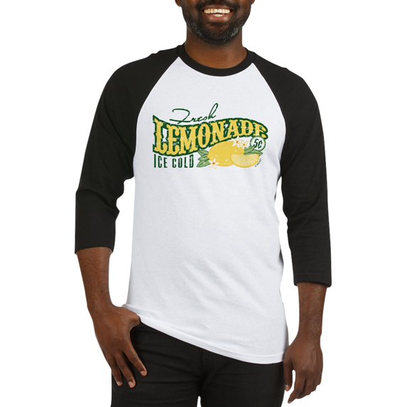 CafePress - Fresh Lemonade Baseball Jersey - Cotton Baseball Jersey, 3/4 Raglan Sleeve Shirt