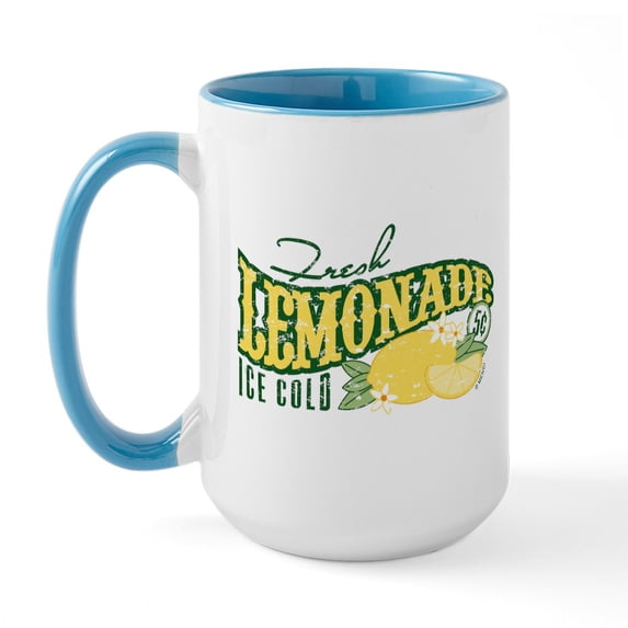 CafePress - Fresh Lemonade Large Mug - 15 oz Ceramic Large White Novelty Mug