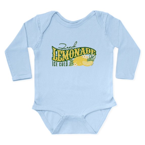 CafePress - Fresh Lemonade Long Sleeve Infant Bodysuit - Long Sleeve Cotton Baby Bodysuit