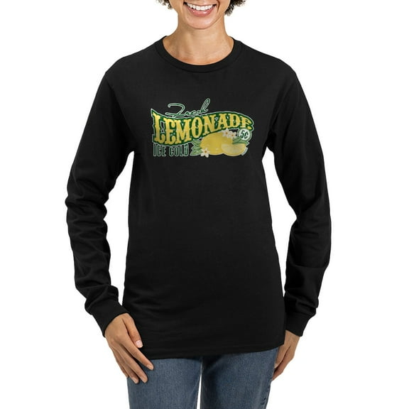 CafePress - Fresh Lemonade Women's Long Sleeve Dark T Shirt - Women's Long Sleeve Graphic Tee Casual Fit