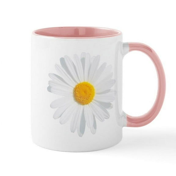 CafePress - Fresh White Daisy Mugs - 11 oz Ceramic Mug - Novelty Coffee Tea Cup