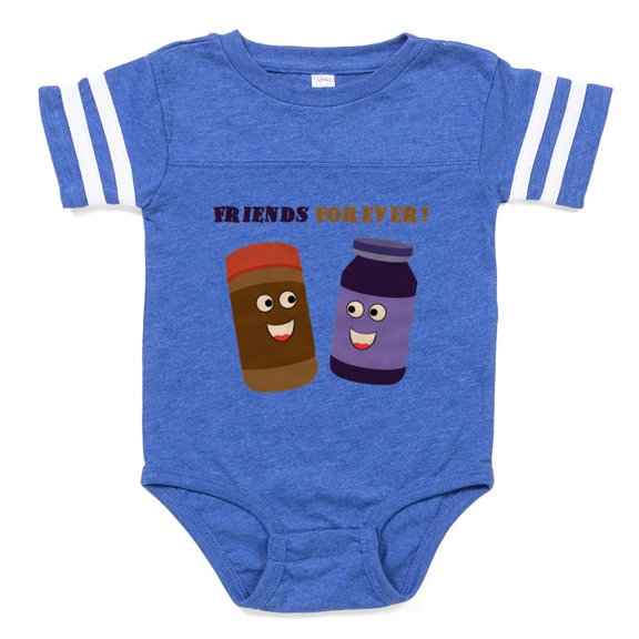 CafePress - Friendsforever - Cute Infant Baby Football Bodysuit